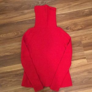 Red J. Crew Turtleneck Sweater